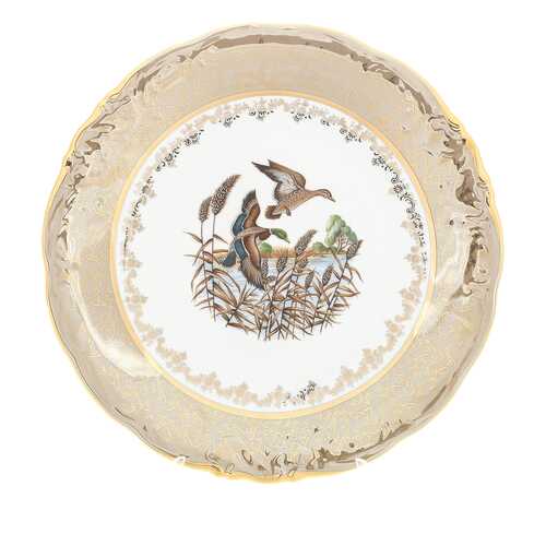 Блюдо круглое Sterne porcelan Охота Бежевая 30 см в Fissman