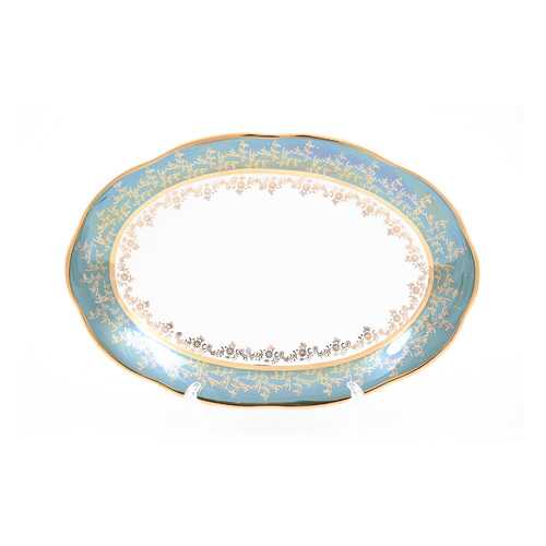 Блюдо овальное Sterne porcelan Зеленый лист 32 см в Fissman