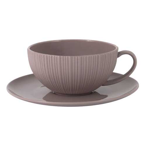 Чашка с блюдцем Cocoa & Caramel 200 мл цвет какао 58206 в Fissman