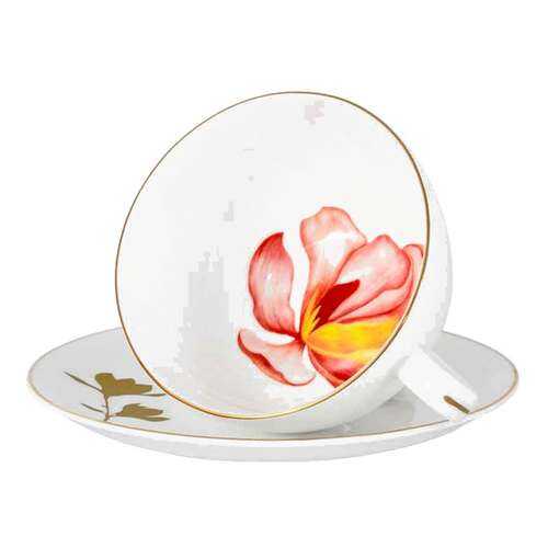 Чашка с блюдцем Julia Vysotskaya Flowers. Magnolia 250мл в Fissman