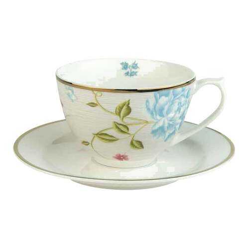 Чашка с блюдцем Laura Ashley Heritage 260мл Cobblestone Pinstripe в Fissman