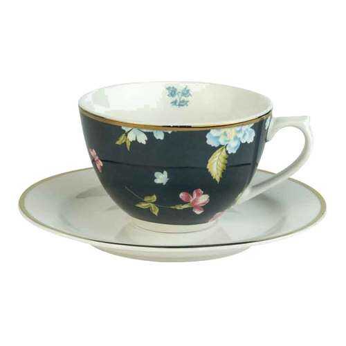 Чашка с блюдцем Laura Ashley Heritage 260мл Midnight Uni в Fissman