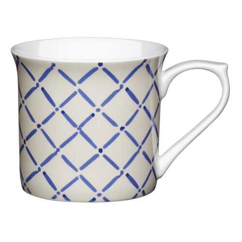 Кружка Kitchen Craft Blue Crosshatch, 0,3л, KCMFLT11 в Fissman