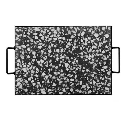 Поднос, 30x21см, Asa Selection Terrazzo, цвет черно-белый в Fissman