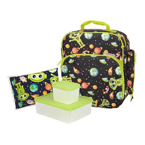 Сумка для ланча + 2 ланч-бокса + охлаждающий пакет Lunch Box Kit (ALIEN) в Fissman